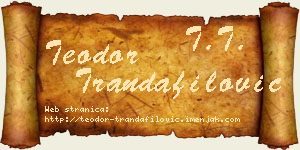 Teodor Trandafilović vizit kartica